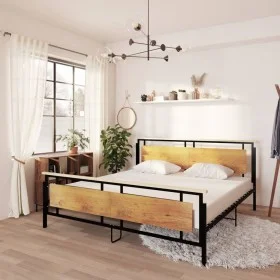 Metal bed frame 200x200 cm by vidaXL, Beds and slatted bases - Ref: Foro24-324875, Price: 152,48 €, Discount: %