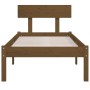 Honey brown single pine wood bed frame 90x190 cm by vidaXL, Beds and slatted bases - Ref: Foro24-810115, Price: 98,43 €, Disc...