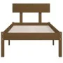 Honey brown single pine wood bed frame 90x190 cm by vidaXL, Beds and slatted bases - Ref: Foro24-810115, Price: 84,70 €, Disc...