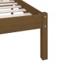Honey brown single pine wood bed frame 90x190 cm by vidaXL, Beds and slatted bases - Ref: Foro24-810115, Price: 98,43 €, Disc...