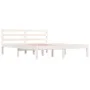 Solid white pine wood bed frame 140x190 cm by vidaXL, Beds and slatted bases - Ref: Foro24-810411, Price: 92,52 €, Discount: %