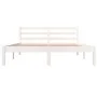 Solid white pine wood bed frame 140x190 cm by vidaXL, Beds and slatted bases - Ref: Foro24-810411, Price: 92,52 €, Discount: %