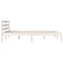Solid white pine wood bed frame 140x190 cm by vidaXL, Beds and slatted bases - Ref: Foro24-810411, Price: 92,52 €, Discount: %