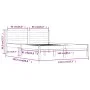 Estructura de cama madera maciza de pino blanco 140x190 cm de vidaXL, Camas y somieres - Ref: Foro24-810411, Precio: 92,42 €,...