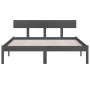 Massives Bettgestell aus grauem Kiefernholz, 140 x 190 cm von vidaXL, Betten und Lattenroste - Ref: Foro24-810129, Preis: 113...