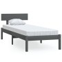 Estructura de cama madera maciza de pino gris 100x200 cm de vidaXL, Camas y somieres - Ref: Foro24-810139, Precio: 79,33 €, D...