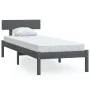 Estructura de cama madera maciza de pino gris 100x200 cm de vidaXL, Camas y somieres - Ref: Foro24-810139, Precio: 78,32 €, D...