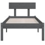 Estructura de cama madera maciza de pino gris 100x200 cm de vidaXL, Camas y somieres - Ref: Foro24-810139, Precio: 79,33 €, D...