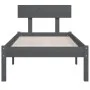 Estructura de cama madera maciza de pino gris 100x200 cm de vidaXL, Camas y somieres - Ref: Foro24-810139, Precio: 78,32 €, D...