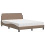 Cama con colchón cuero sintético capuchino 120x200 cm en Camas y somieres | Comprar online en Foro24