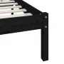 Solid black pine wood bed frame 90x200 cm by vidaXL, Beds and slatted bases - Ref: Foro24-810136, Price: 71,97 €, Discount: %