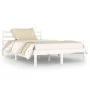 Estructura de cama madera maciza de pino blanco 120x200 cm de vidaXL, Camas y somieres - Ref: Foro24-810426, Precio: 88,17 €,...