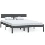 Estructura de cama madera maciza de pino gris 140x200 cm de vidaXL, Camas y somieres - Ref: Foro24-810149, Precio: 101,93 €, ...