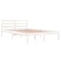 Estructura de cama madera maciza de pino blanco 120x200 cm de vidaXL, Camas y somieres - Ref: Foro24-810426, Precio: 88,17 €,...