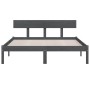 Estructura de cama madera maciza de pino gris 140x200 cm de vidaXL, Camas y somieres - Ref: Foro24-810149, Precio: 101,93 €, ...