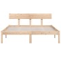 Estructura de cama madera maciza de pino 140x200 cm de vidaXL, Camas y somieres - Ref: Foro24-810147, Precio: 118,39 €, Descu...