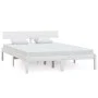Solid white pine wood bed frame 150x200 cm by vidaXL, Beds and slatted bases - Ref: Foro24-810153, Price: 104,44 €, Discount: %