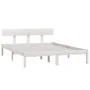 Solid white pine wood bed frame 150x200 cm by vidaXL, Beds and slatted bases - Ref: Foro24-810153, Price: 104,44 €, Discount: %