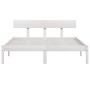 Massives Bettgestell aus weißem Kiefernholz, 150 x 200 cm von vidaXL, Betten und Lattenroste - Ref: Foro24-810153, Preis: 142...