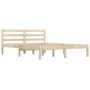 Solid pine wood bed frame 120x190 cm by vidaXL, Beds and slatted bases - Ref: Foro24-810400, Price: 87,76 €, Discount: %