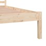 Solid pine wood bed frame 120x190 cm by vidaXL, Beds and slatted bases - Ref: Foro24-810400, Price: 87,69 €, Discount: %