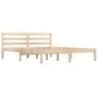 Solid pine wood bed frame 150x200 cm by vidaXL, Beds and slatted bases - Ref: Foro24-810435, Price: 103,61 €, Discount: %