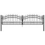 Spear point fence gate black coated steel 305x120cm by vidaXL, garden gates - Ref: Foro24-151094, Price: 345,36 €, Discount: %