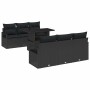 Conjunto de sofá de jardín Manual 7 pcs Negro 100 x 55 x 73 cm