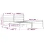 Solid pine wood bed frame 150x200 cm by vidaXL, Beds and slatted bases - Ref: Foro24-810435, Price: 103,61 €, Discount: %