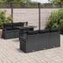 Conjunto de sofá de jardín Manual 7 pcs Negro 100 x 55 x 73 cm