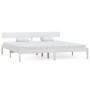 Weißer Massivholzbettrahmen Super King 180x200 cm von vidaXL, Betten und Lattenroste - Ref: Foro24-810163, Preis: 152,90 €, R...