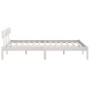 Weißer Massivholzbettrahmen Super King 180x200 cm von vidaXL, Betten und Lattenroste - Ref: Foro24-810163, Preis: 152,90 €, R...