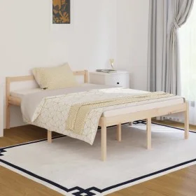 Bed for seniors solid pine wood 140x190 cm by vidaXL, Beds and slatted bases - Ref: Foro24-810594, Price: 122,77 €, Discount: %