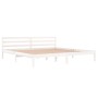 Solid white pine wood bed frame 200x200 cm by vidaXL, Beds and slatted bases - Ref: Foro24-810451, Price: 96,63 €, Discount: %