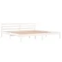 Solid white pine wood bed frame 200x200 cm by vidaXL, Beds and slatted bases - Ref: Foro24-810451, Price: 95,49 €, Discount: %