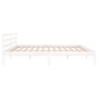 Solid white pine wood bed frame 200x200 cm by vidaXL, Beds and slatted bases - Ref: Foro24-810451, Price: 96,63 €, Discount: %