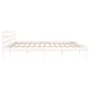 Solid white pine wood bed frame 200x200 cm by vidaXL, Beds and slatted bases - Ref: Foro24-810451, Price: 95,49 €, Discount: %