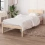 Estructura de cama madera maciza de pino 90x200 cm de vidaXL, Camas y somieres - Ref: Foro24-810132, Precio: 65,82 €, Descuen...
