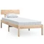 Solid pine wood bed frame 90x200 cm by vidaXL, Beds and slatted bases - Ref: Foro24-810132, Price: 65,84 €, Discount: %