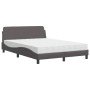 Cama con colchón cuero sintético gris 140x200 cm en Camas y somieres | Comprar online en Foro24