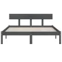 Solid gray pine wood bed frame 160x200 cm by vidaXL, Beds and slatted bases - Ref: Foro24-810159, Price: 112,98 €, Discount: %