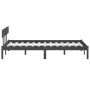 Solid gray pine wood bed frame 160x200 cm by vidaXL, Beds and slatted bases - Ref: Foro24-810159, Price: 112,98 €, Discount: %
