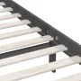 Solid gray pine wood bed frame 160x200 cm by vidaXL, Beds and slatted bases - Ref: Foro24-810159, Price: 112,98 €, Discount: %