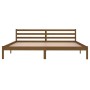 Honey brown solid pine wood bed frame 200x200 cm by vidaXL, Beds and slatted bases - Ref: Foro24-810453, Price: 118,23 €, Dis...