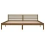 Honey brown solid pine wood bed frame 200x200 cm by vidaXL, Beds and slatted bases - Ref: Foro24-810453, Price: 116,78 €, Dis...