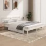 Solid white pine wood bed frame 150x200 cm by vidaXL, Beds and slatted bases - Ref: Foro24-810436, Price: 97,11 €, Discount: %