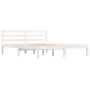 Solid white pine wood bed frame 150x200 cm by vidaXL, Beds and slatted bases - Ref: Foro24-810436, Price: 98,07 €, Discount: %