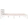 Solid white pine wood bed frame 150x200 cm by vidaXL, Beds and slatted bases - Ref: Foro24-810436, Price: 97,11 €, Discount: %