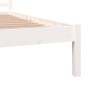 Estructura de cama madera maciza de pino blanco 150x200 cm