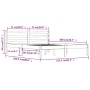 Solid white pine wood bed frame 150x200 cm by vidaXL, Beds and slatted bases - Ref: Foro24-810436, Price: 98,07 €, Discount: %